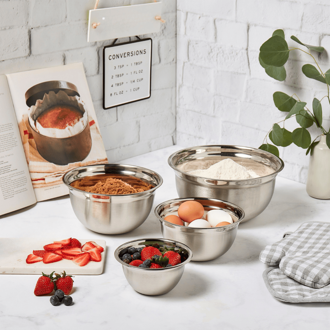 Nested Stainless Steel Mixing Bowls