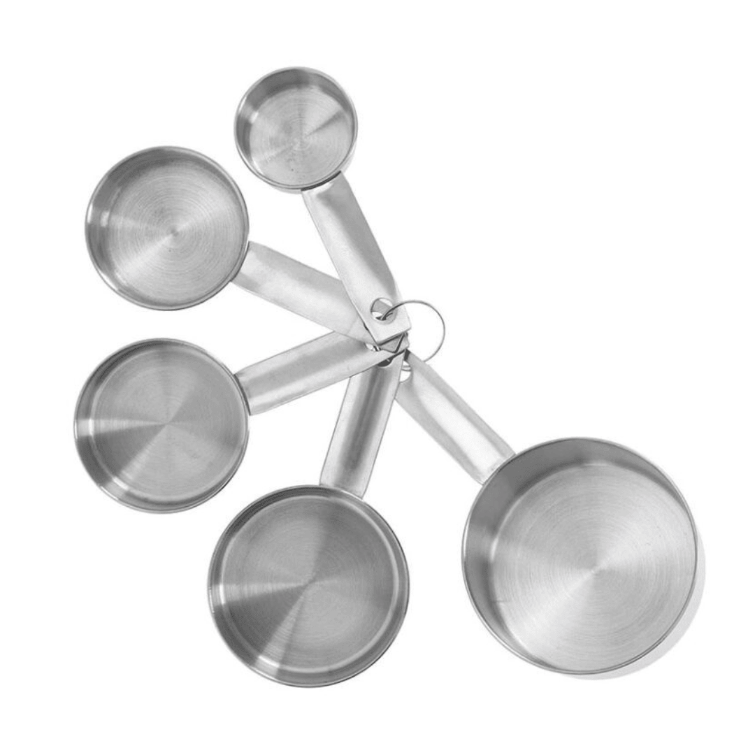 Hanging Hole Stainless Steel Measuring Cups Set Baking Tools 5-Piece