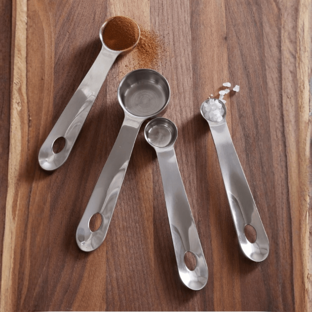 Heavy Gauge Stainless Steel Measuring Cups Spoons Combo Set 8-Piece