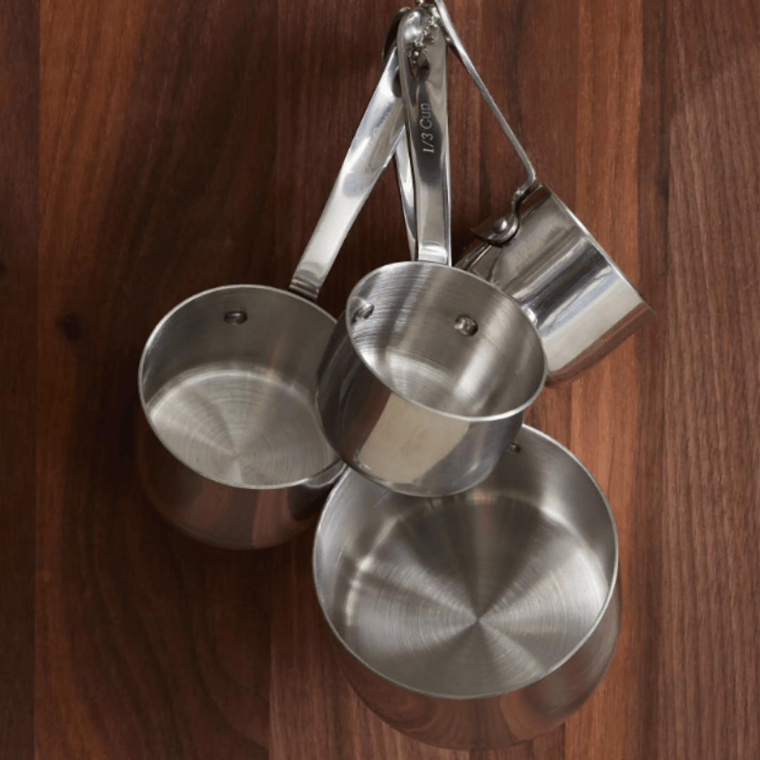 Heavy Gauge Stainless Steel Measuring Cups Spoons Combo Set 8-Piece