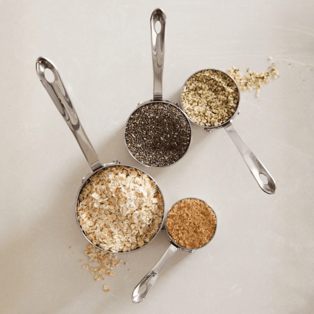 Heavy Gauge Stainless Steel Measuring Cups Spoons Combo Set 8-Piece