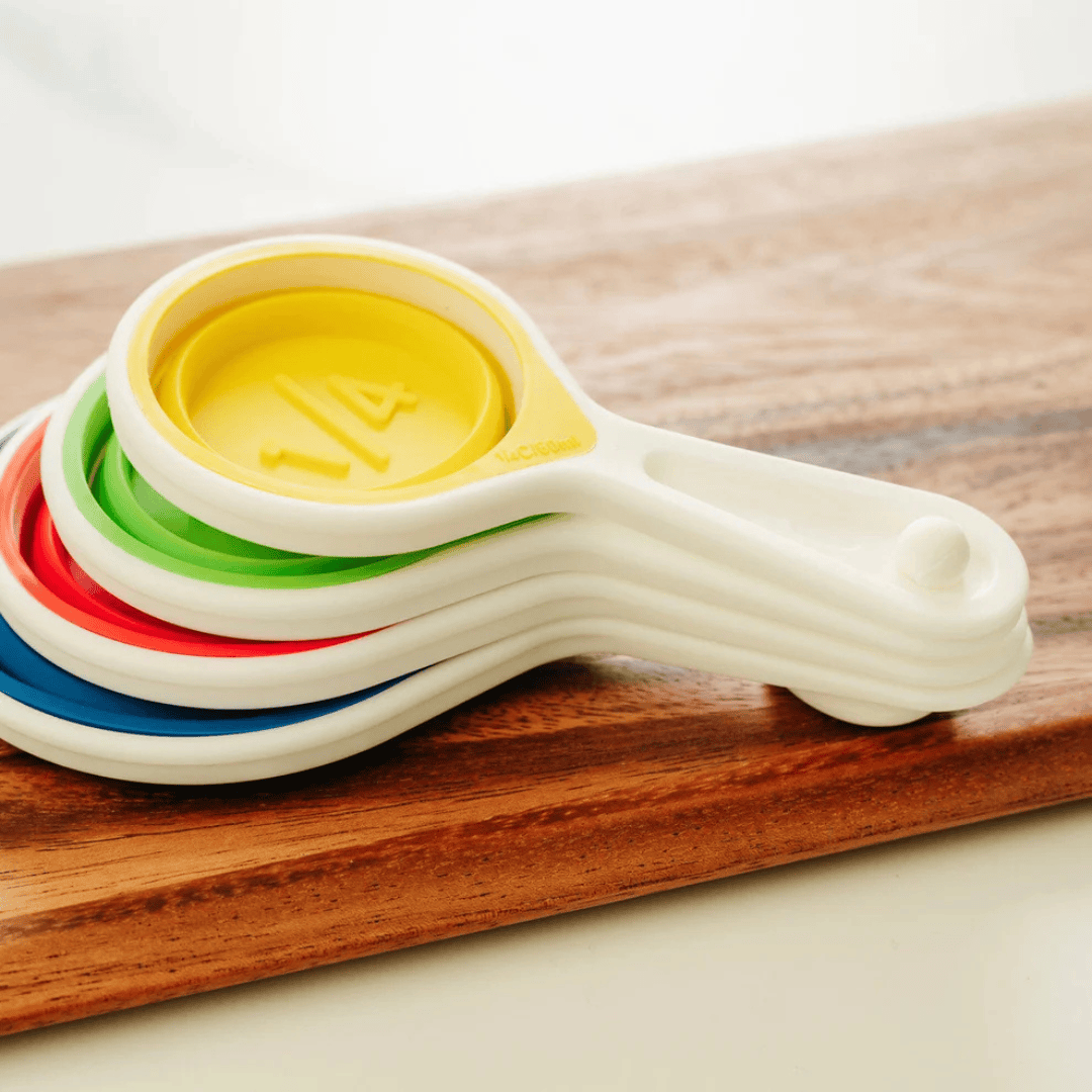 Collapsible Colorful Silicone Kitchen Measuring Cups Set 4-Piece