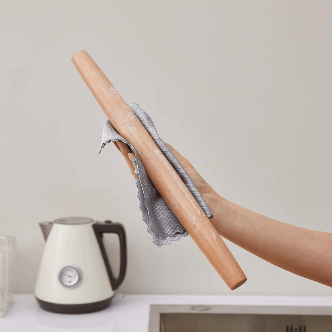 Classic French Beech Wood Rolling Pin for Baking Dough 16-Inch