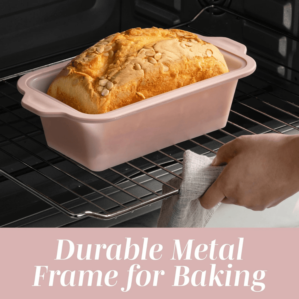 17-Piece Premium Silicone Baking Pan Set - Non-Stick Pink Bakeware